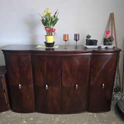 🌿 Heavy Wood Storage Cabinet – $130 OBO