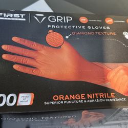8 Mil Nitrile Diamond Textured Gloves. 
