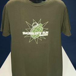 Rockstar Games Smuggler’s Run Warzones Promo T-Shirt Green Size L Rare 2000s