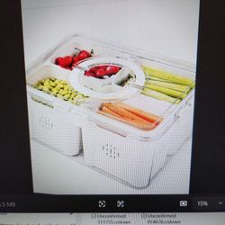 Divided Serving Tray With Lid And Handle