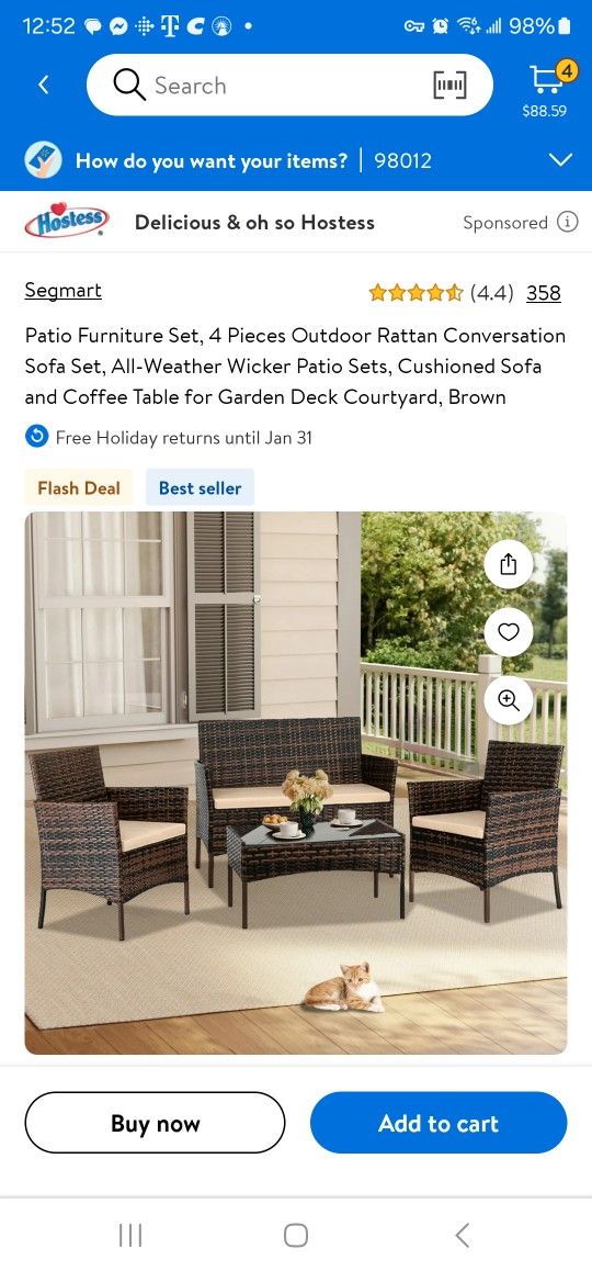 Patio Furniture Set 