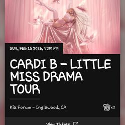 2 tickets for cardi b concert