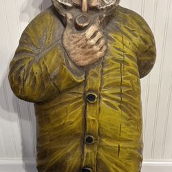 Vintage Fisherman Statue