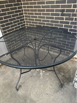 48” wrought iron table