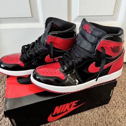 Jordan 1 High Patent Bred Men’s 8.5