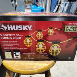 String Light Cage 50 feet 5 Light Cages Heavy Duty  - No Light Bulbs Included 