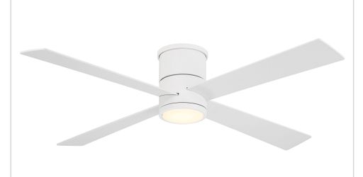 Minka-Aire Falco Flush 54” Indoor Flat White Low Profile Flush Mount Ceiling Fan