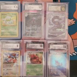 Pokemon Graded Slabs 6 Card Lot Trade Or Sell