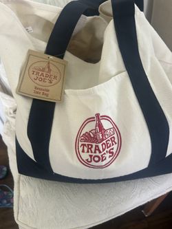 Canvas Big Navy Blue Tote and Big Lavender Purple