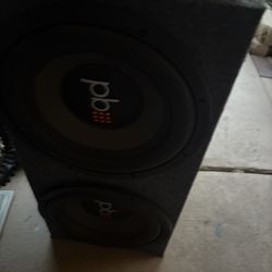 2 Pb 12 Inch Subwoofers in a box
