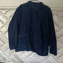 Navy London Fog Denim Jacket Size 2XL & White Button Up Size XL 46-48