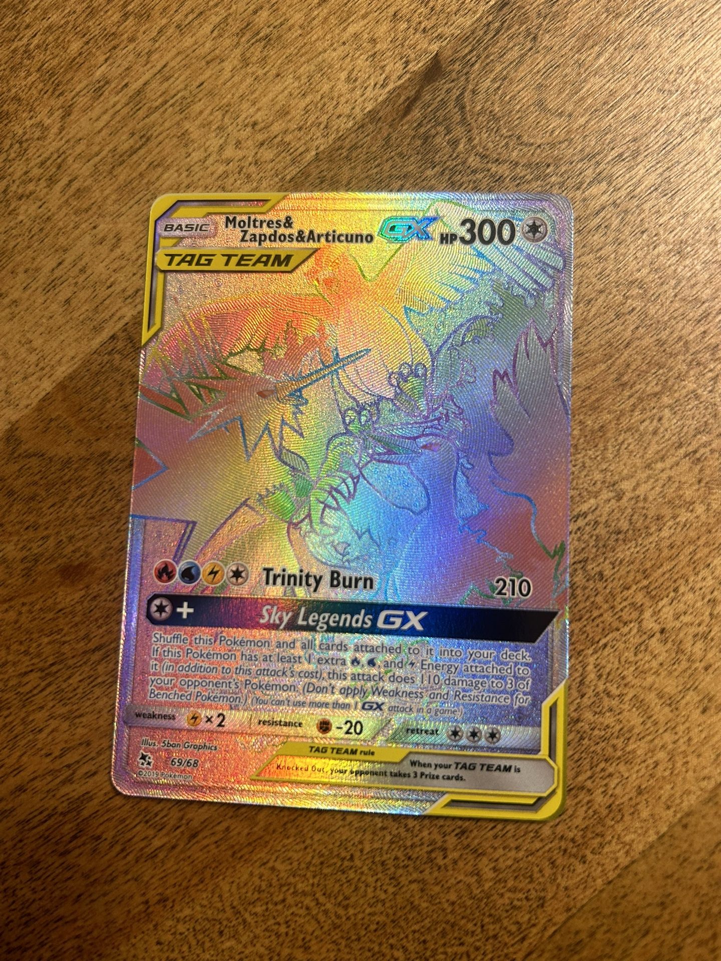 Pokémon Card Moltres & Zapdos & Articuno GX