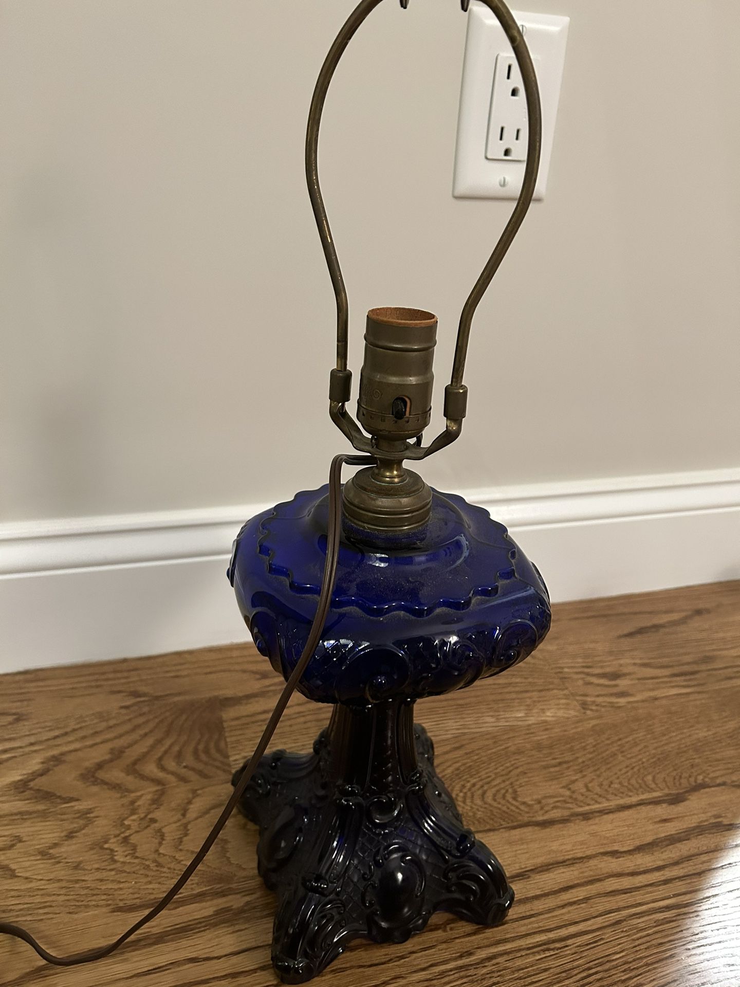 Antique Blue Cobalt Lamp