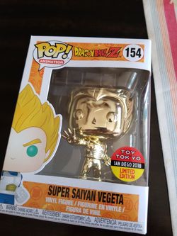 Funko Pop! Dragon Ball Z: Super Saiyan Vegeta Gold Chrome Toy