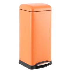 🟠🟧 2 Modern Orange Trash Cans Set