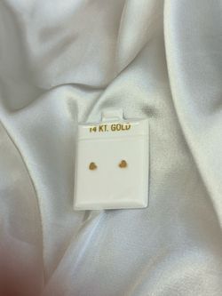 14K Gold Heart Earrings 