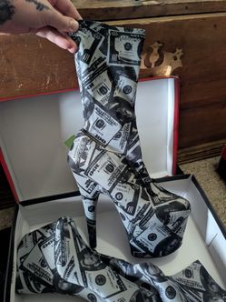 Money Cover High Heeled Boots