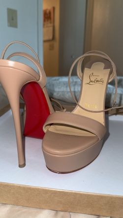 Christian Louboutin Loubi Queen Alta 150 — Blush Nappa — Size 38 / US 8 — WORN ONCE