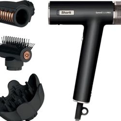 Shark SpeedStyle Pro Professional Performance High-Velocity Hair Dryer System with Scalp Shield and IQ Speed Styling & Drying Suite, Straight and Wavy