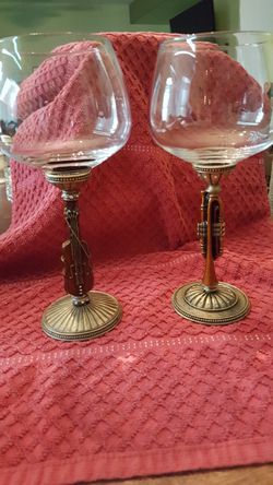 Vintage - 2 Musical Stemmed Wine Glasses