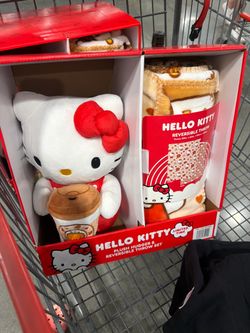Hello Kitty Plush Hugger & Reversible Throw Set