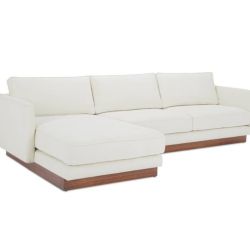 Moe’s Home Vernon Right-Facing Sectional Sofa – Crisp White