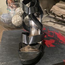 Carlos by Carlos Santana, Wedges, Black , Size 71/2