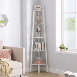 Corner Shelf, 5-Tier Corner Bookshelf -NEW (3551/6)