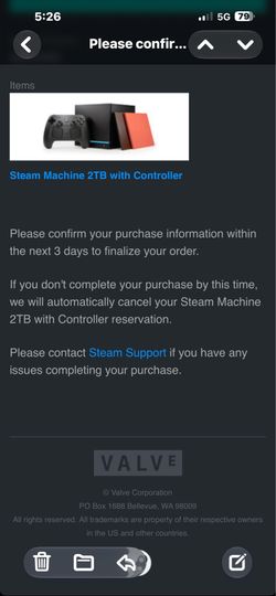 Steam Machine for Sale