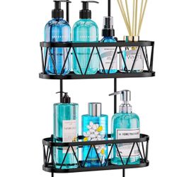 HapiRm Shower Caddy over Shower Head, Rustproof & Waterproof Hanging Shower Caddy with Soap Holder & 4 Hooks, No Drilling Hanging Shower Organizer for