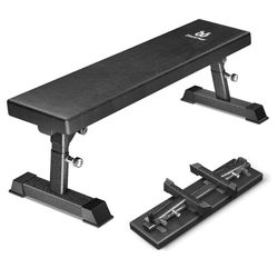 Flat Weight Bench - Heavy Duty Foldable Workout Bench for Home Gym,