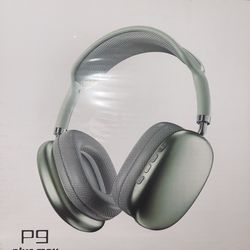 P9 Plus Max 50mm Driver Headband Over-Ear Headphones Green Gray Sealed