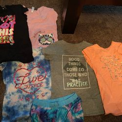 Justice Tshirt’s And Shorts Size 14-16 