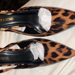 Leopard Slingback Heel 