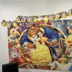 Beauty and the Beast party decor