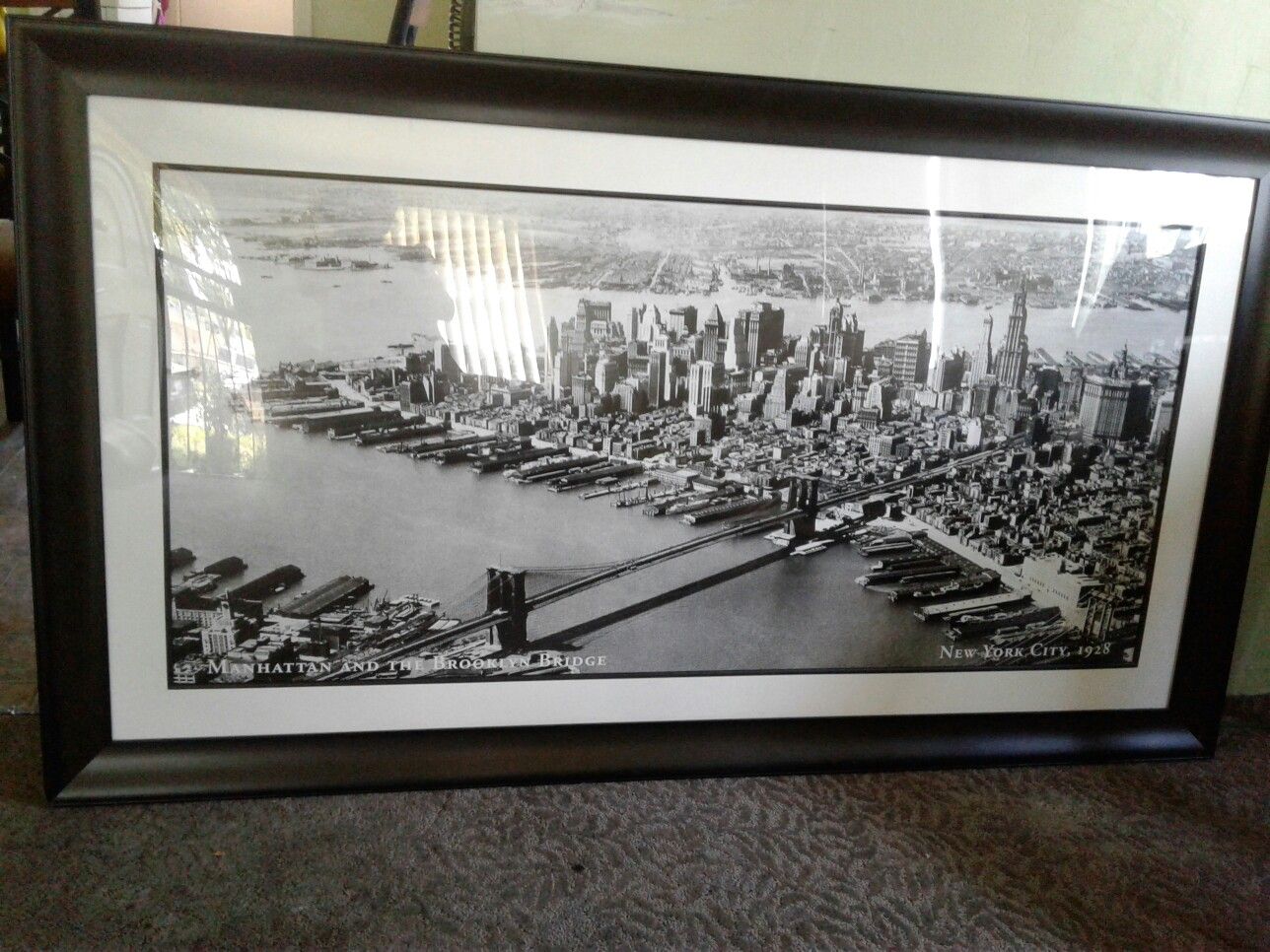 Cuadro con la ciudad new york 1928
