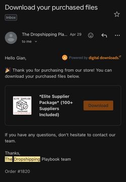 All supplier/vendor 100+ (starter resell package)
