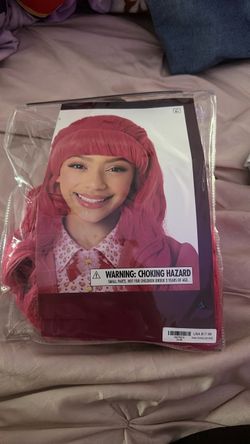 Disney Descendants Pink Wavy Kids Costume Wig
