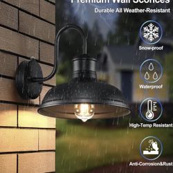 2-Pack Motion Sensor Outdoor Wall Lights – New (Porch / Garage Security)