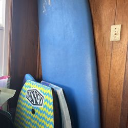 surf board and boogie boards
