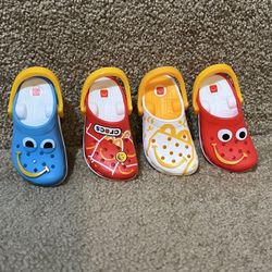 McDonalds Crocs Plastic Keychain Happy Meal Toys 2024 Lot of 4