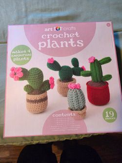 Crochet plants cactus makes 4 plants
