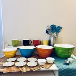 Kitchen Set - Colorful Bowl, Mats, Cooking Utensils & more