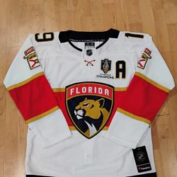 Matthew Tkachuk FL Panthers White Jersey With Championship Patch 