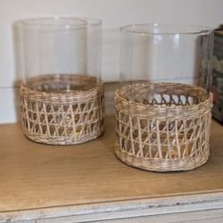 Vases With Woven Base