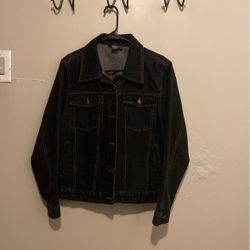 Black Jean Jacket Medium Woman