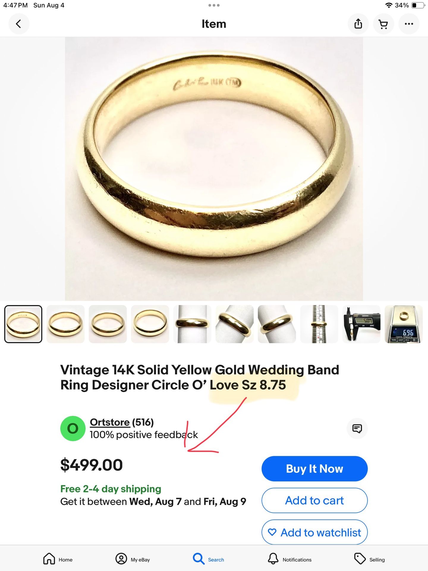 Men’s Circle O’ Love Wedding Band, 14k Solid Gold (heavy)
