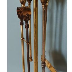 Made In England Brass Fireplace Tools With Four Tools WF