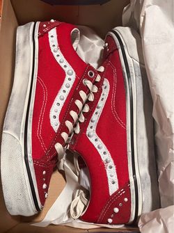 Red racing Pearlized old skool vans