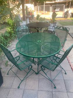 Wrought iron patio set